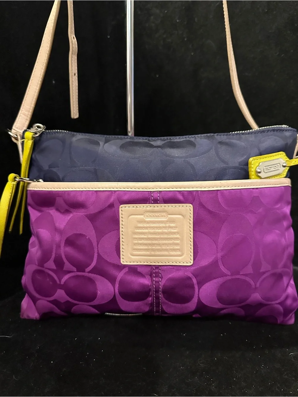 Coach #178 Legacy Weekend Colorblock Signature Nylon Hippie Crossbody